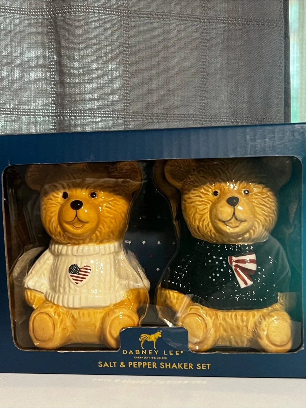 Dabney Lee Yellow Ceramic Bear Spoon Rest & Salt Shaker Set